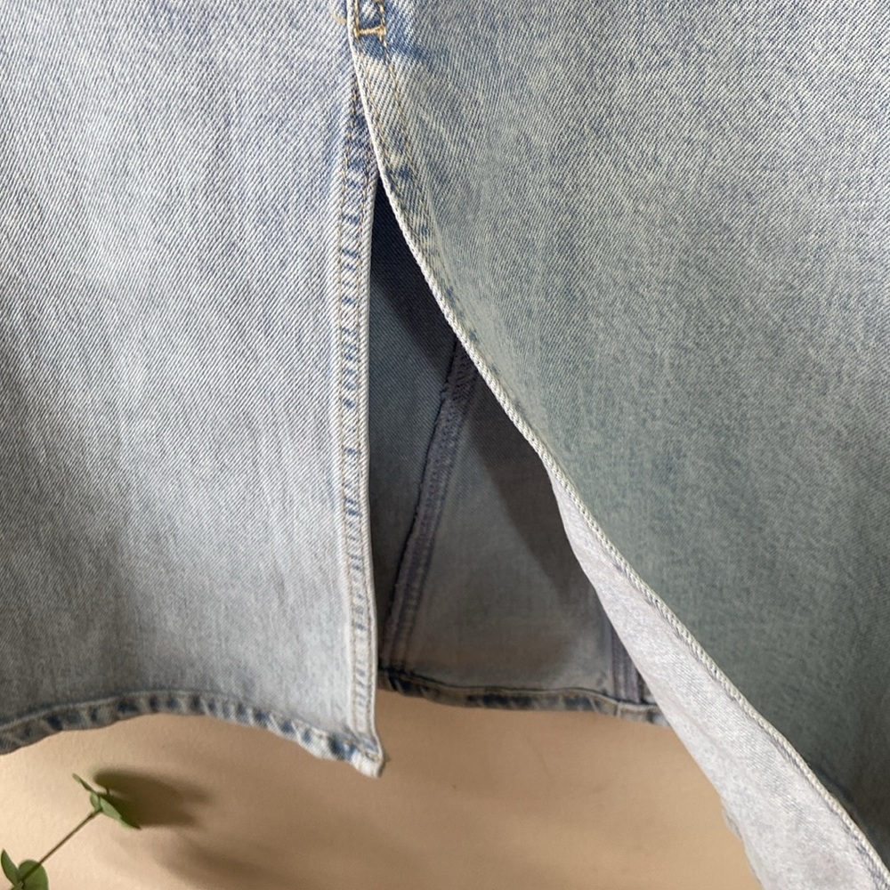 New Rails Highland Cargo Denim Skirt 12  Midi Light Wash Riviera 31" Jean Y2k - Picture 9 of 11